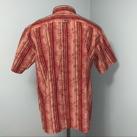 POINT ZERO Hawaiian tropical button down short sleeve shirt cruise wear - Picture 5 of 12